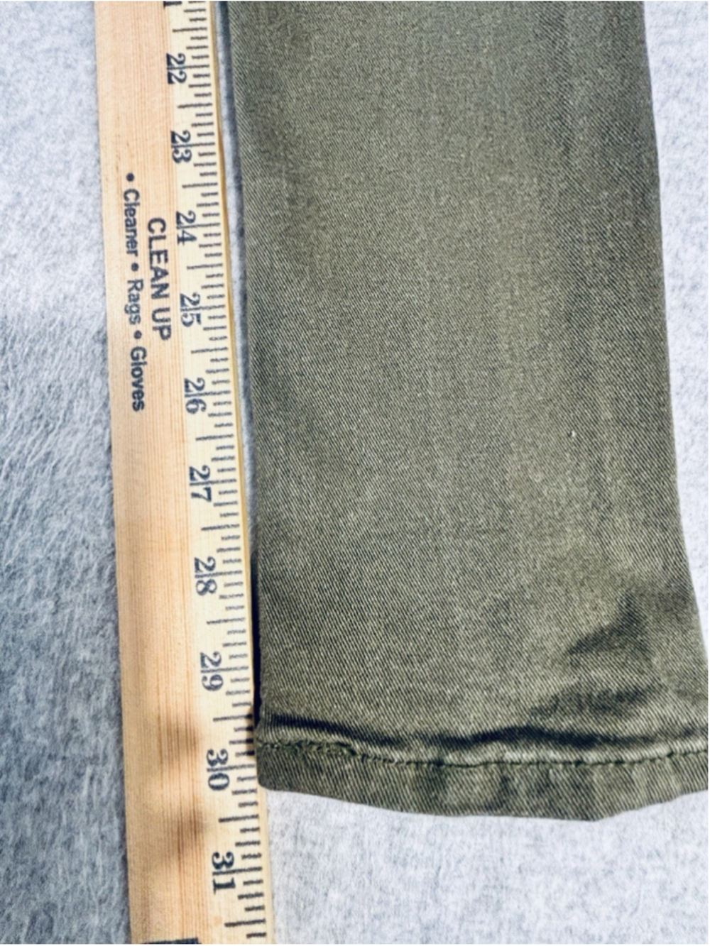 Levis 721 High Rise Skinny Jeans Womens W25 L30 Olive Green Stretch Pants - Picture 10 of 11